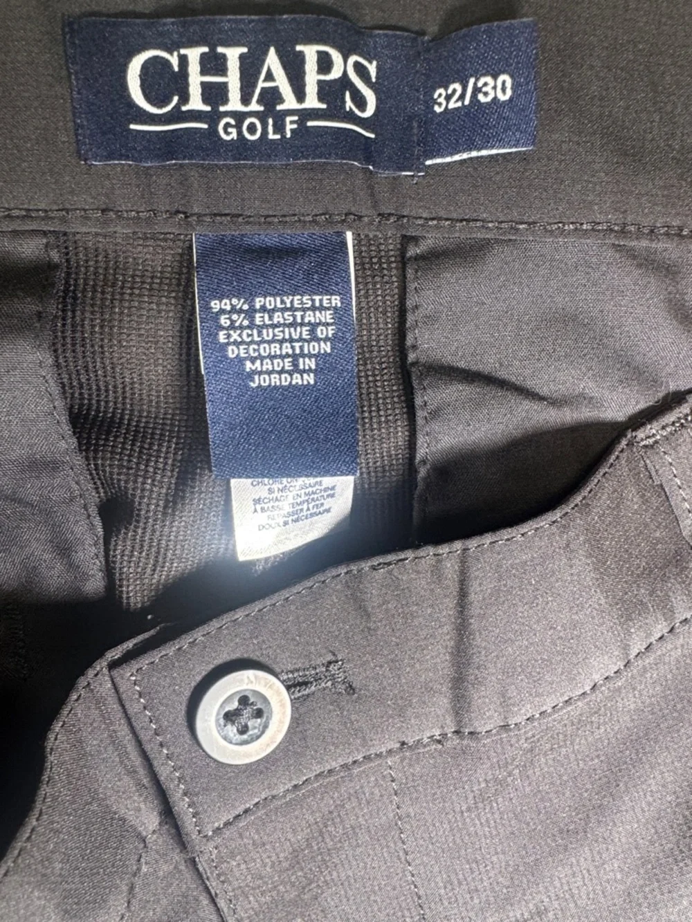 Chaps Golf Stretch Navy‎ Blue Pants Mens 32x30 Flat Front Performance Trousers